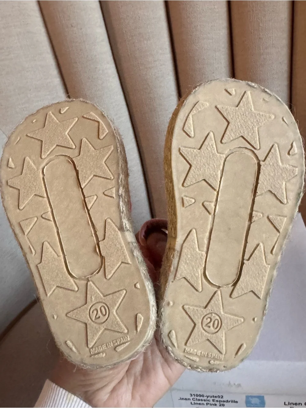 Elephantito Pink Canvas Espadrille with Ankle Strap